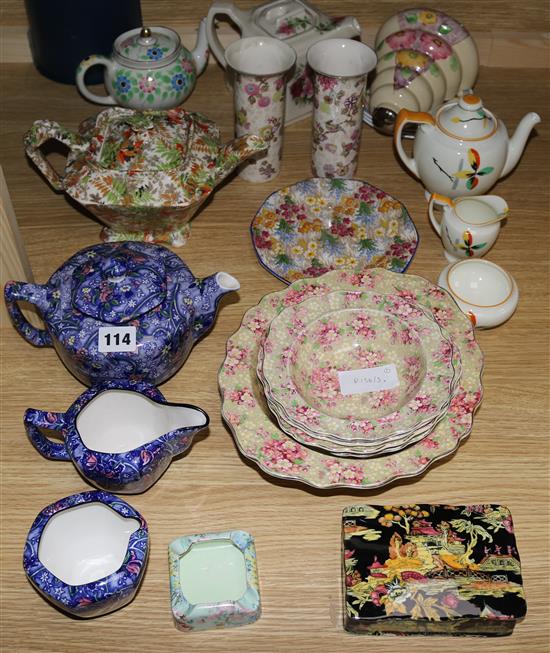 A quantity of Chintz china and other china